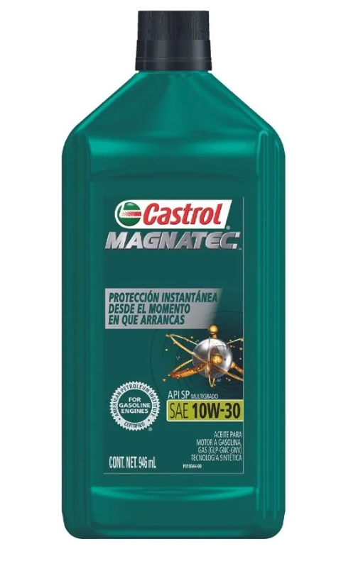 Envase de aceite CASTROL CASTROL MAGNATEC 10W30 TECNOLOGIA SINTETICA - QT 946ML grado 10W30 - Lubricentro Piloto
